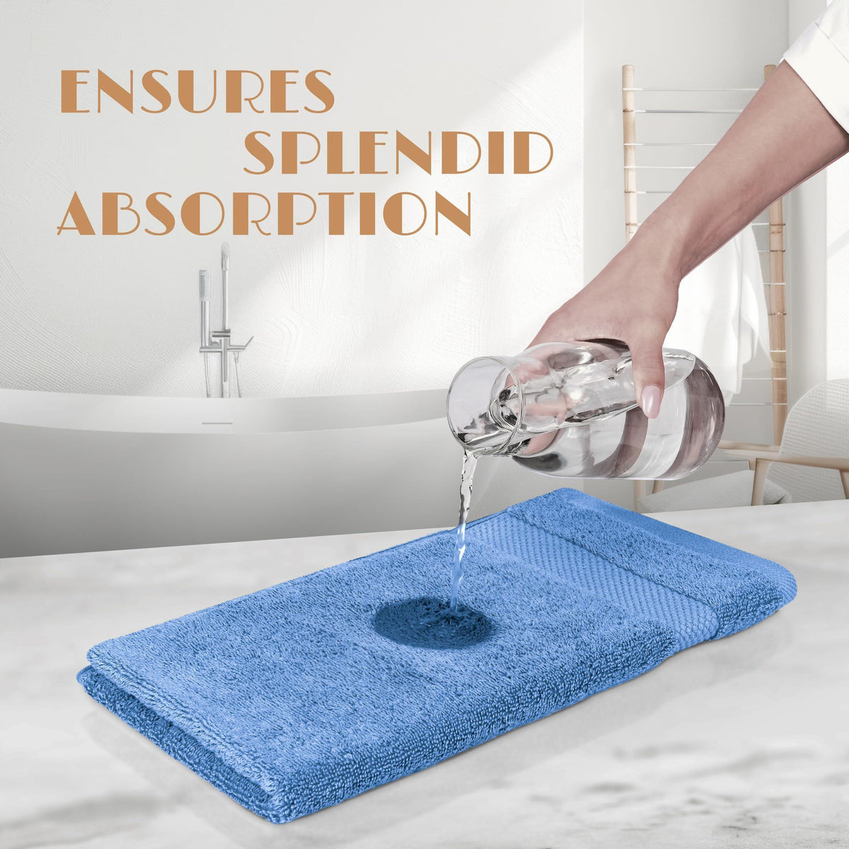 Light Blue Washcloths Set 12 Pack for Body Face Towel 12x12 Inch Cotton Wash Cloths Bulk  Spa Fingertip Wash Clothes Soft Absorbent Gym Towels