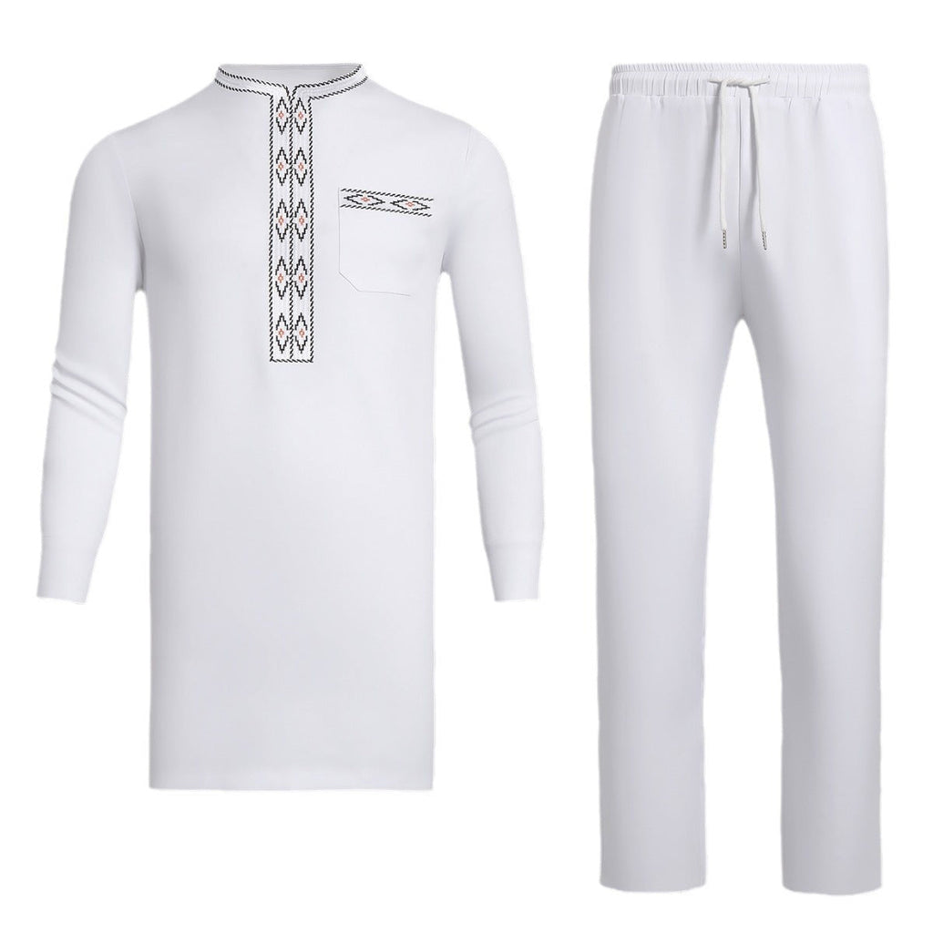 African Men's Ethnic Suit High Quality Embroidery
