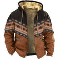 Mens Winter Cotton-padded Coat With Fleece Lining For Extra Warmth