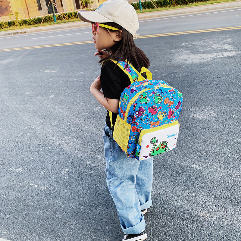 Dinosaur Cartoon Nylon Student Schoolbag for Children