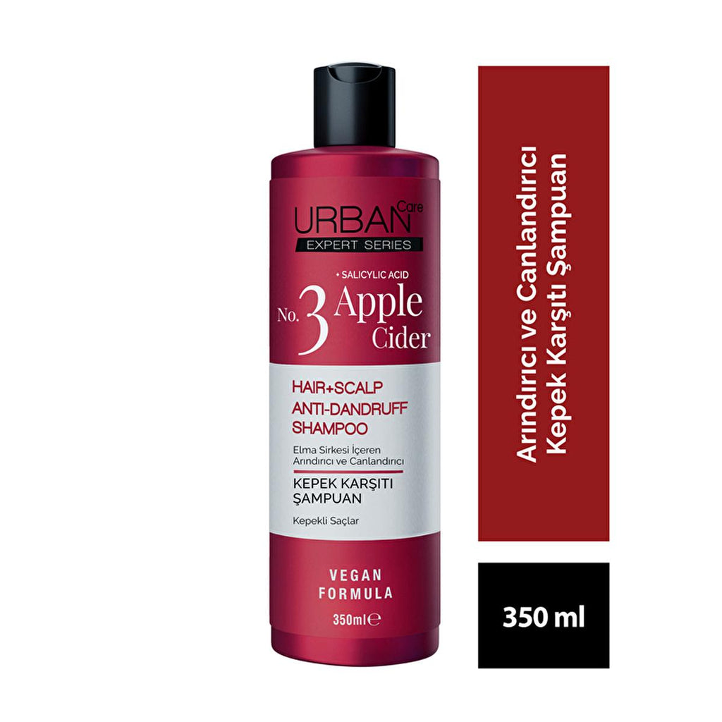 Urban Care Anti-Dandruff Shampoo with Apple Cider Vinegar & Salicylic Acid - Vegan Hair Care 11.83 fl oz