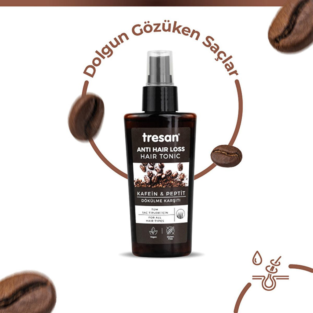 Tresan Caffeine & Peptide Anti-Hair Loss Hair Tonic for Nourished, Thicker Hair - 4.23 fl oz