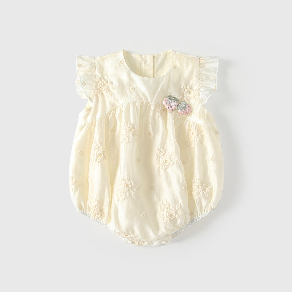 Round neck baby jumpsuit