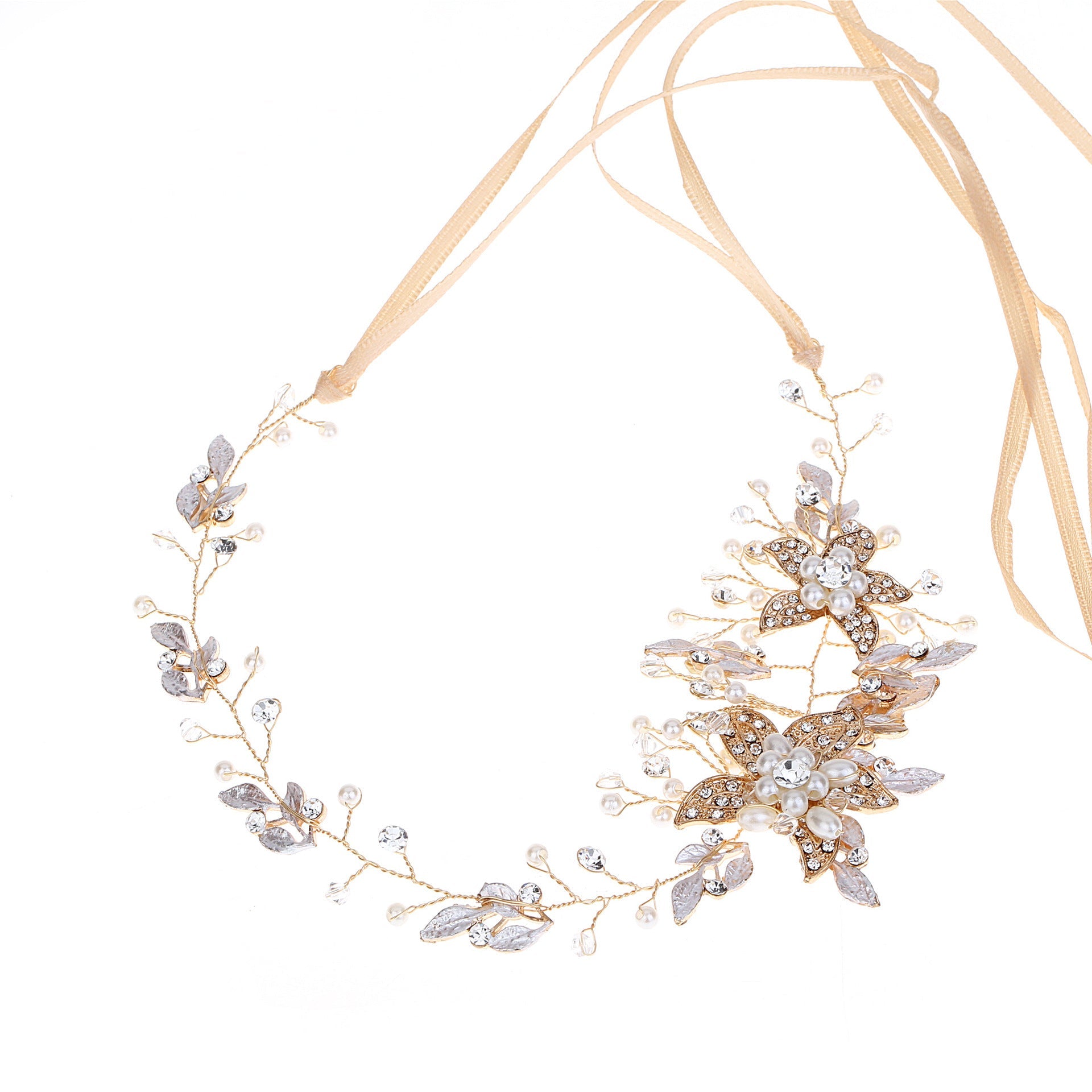 Gold & Silver Rhinestone Alloy Headdress