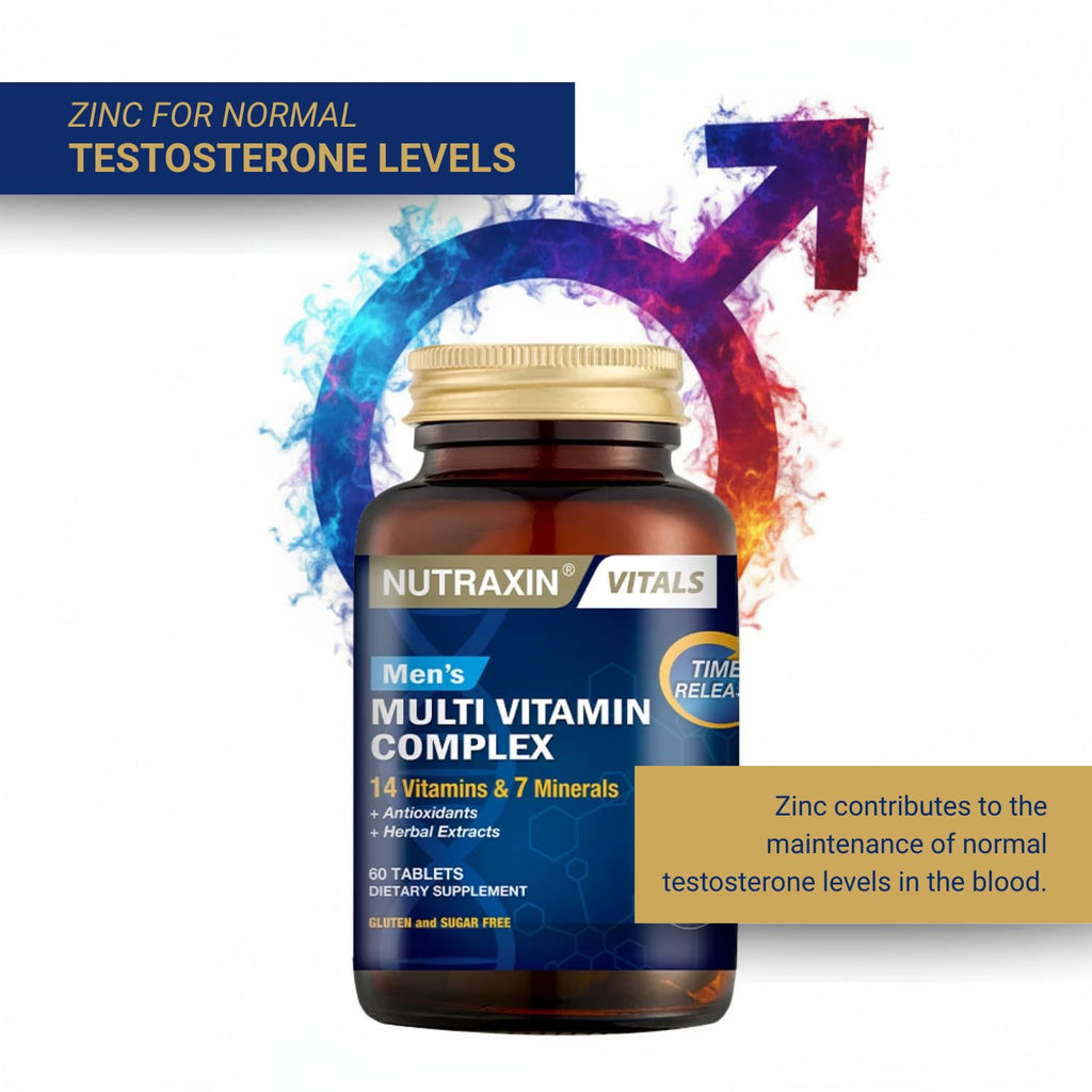 Nutraxin Multivitamin Mineral Immune Support Supplement - 60 Tablets | Boosts Immune System & Energy