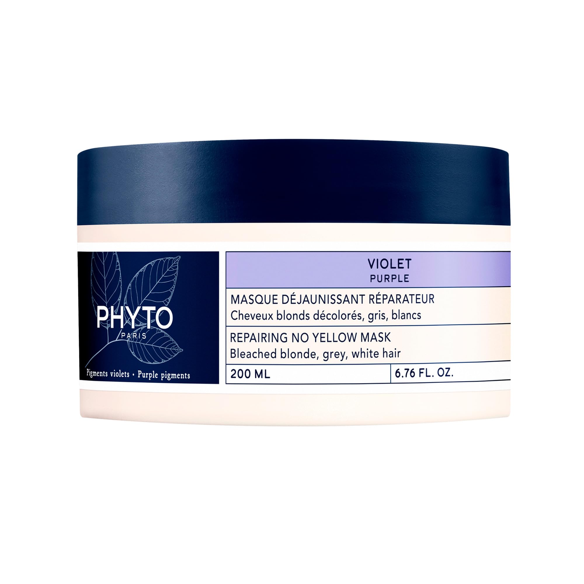 Phyto Purple Hair Mask - Neutralize Brassy Tones, Natural Care for Blonde, Grey, White Hair