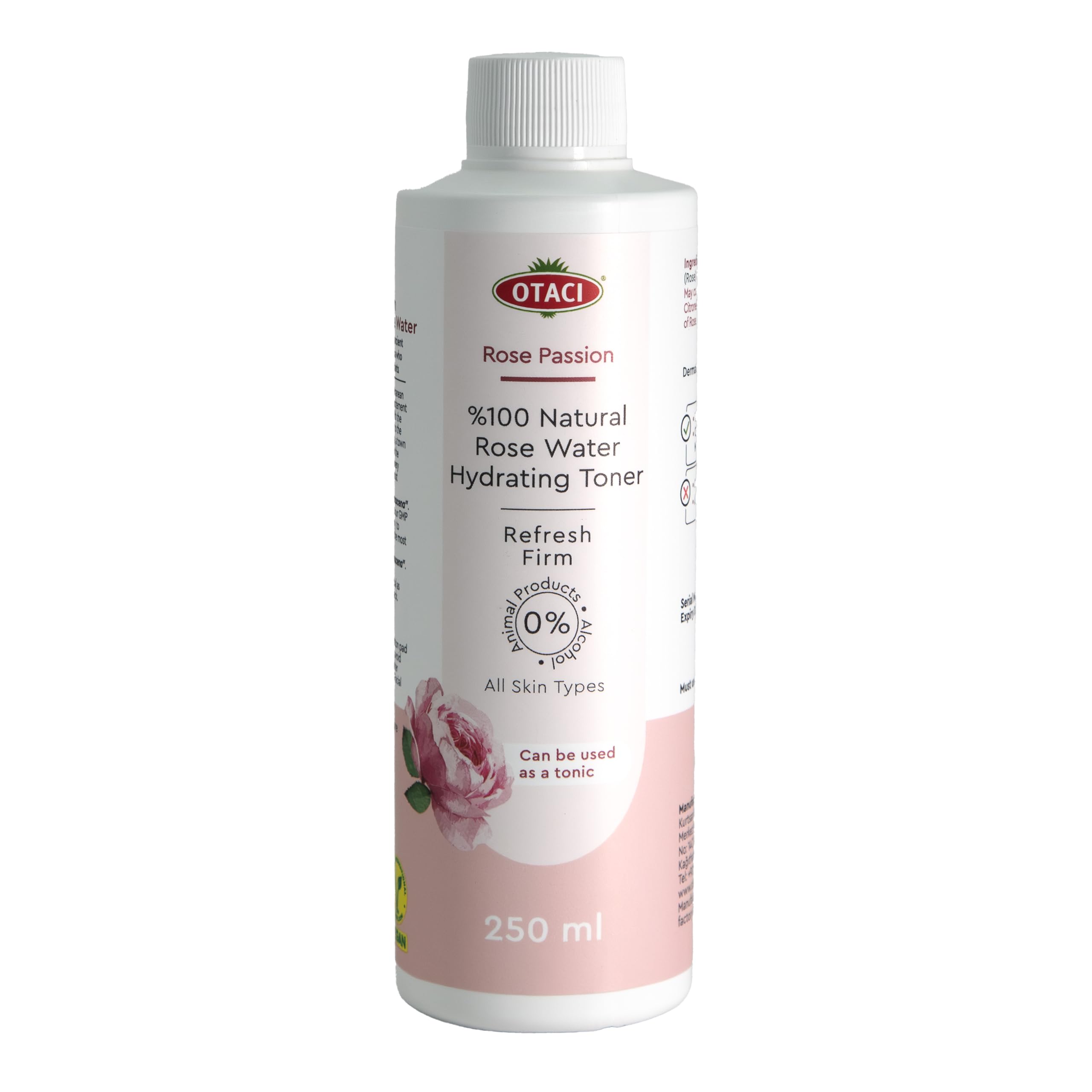 Otacı Natural Rose Water Toner 150ml - Soothing and Refreshing | Skin Care