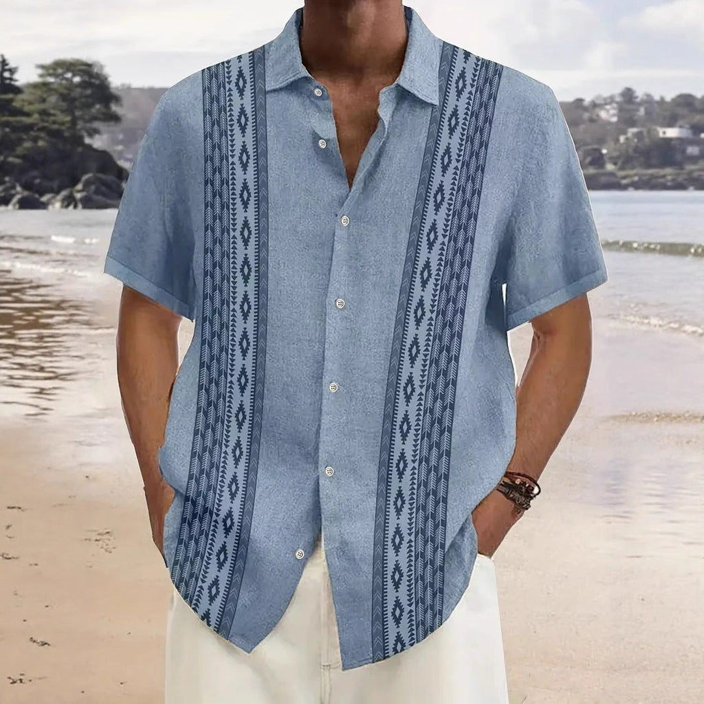 Mens Short-Sleeve 3D-Printed Shirt