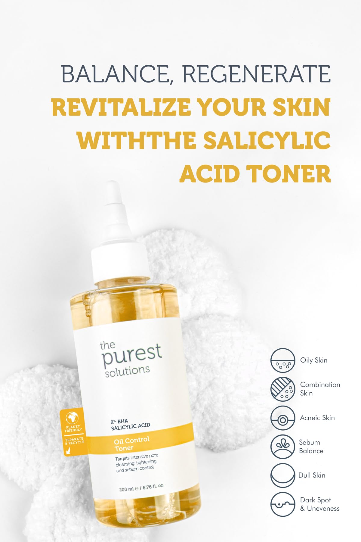The Purest Solutions Skincare Set for Blackheads & Pore Tightening - AHA BHA Exfoliant & Niacinamide Serum