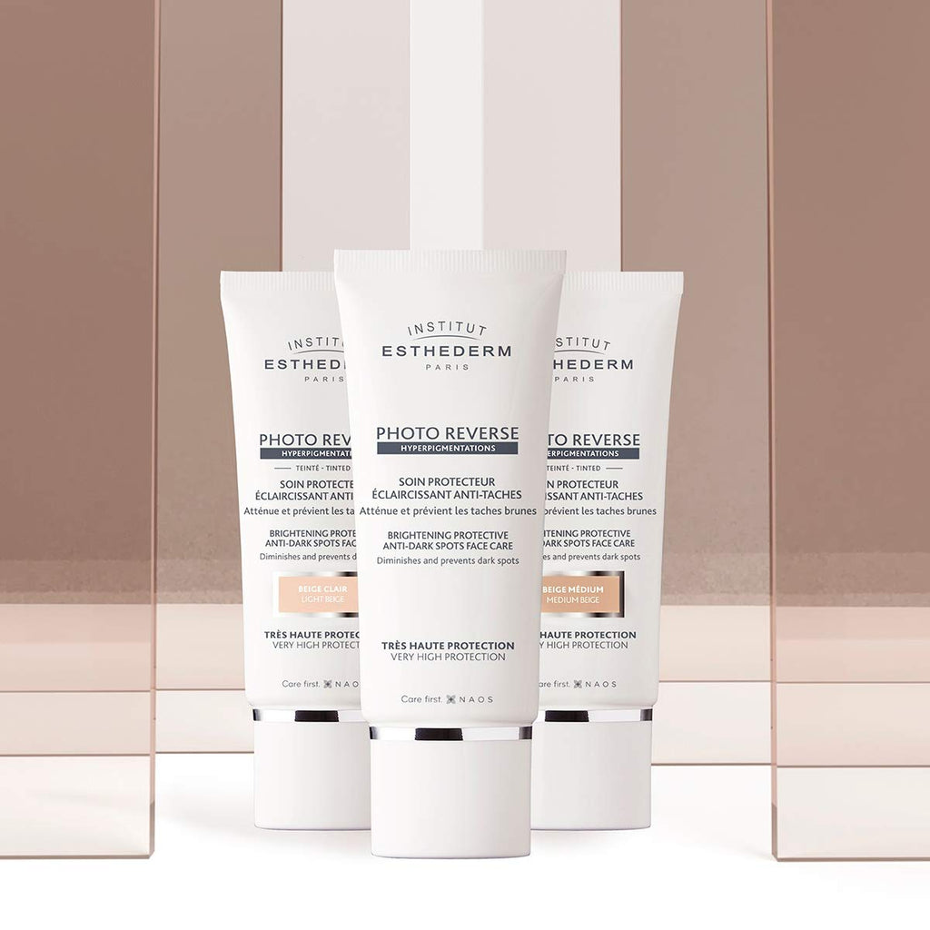 Esthederm Tinted Sunscreen - Photo Reverse Tinted Medium Beige 50ml - Anti-Aging Sun Protection Cream