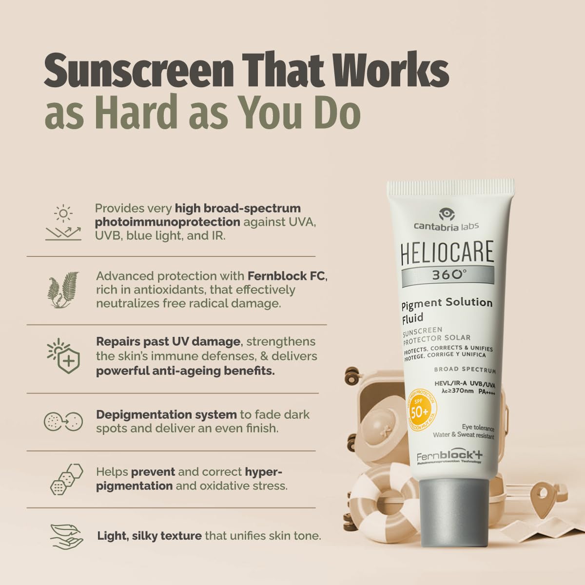 Heliocare 360 Pigment Solution Sunscreen Fluid SPF50+ 50ml