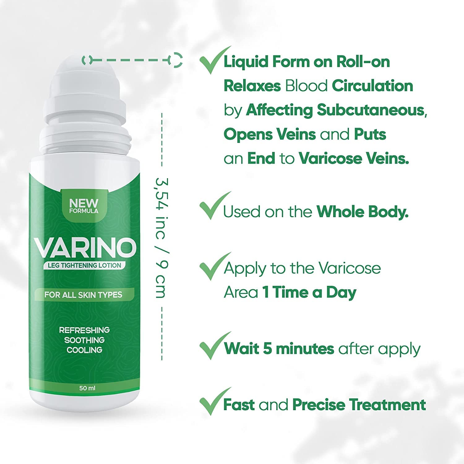 Varino Leg Tightening Lotion, Circulation and Vein Support for Healthy Legs
