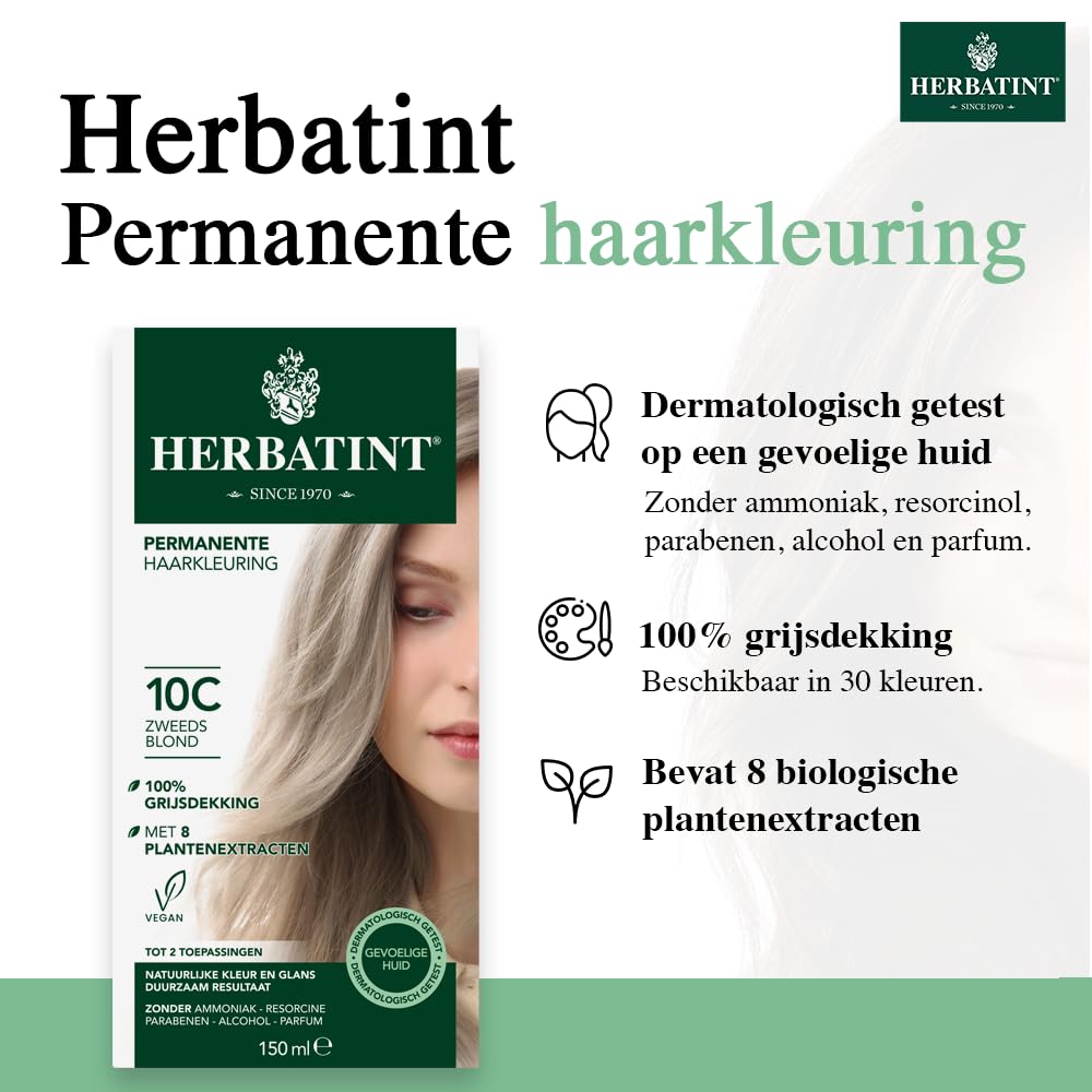 Herbatint Hair Dye 10C Swedish Blonde