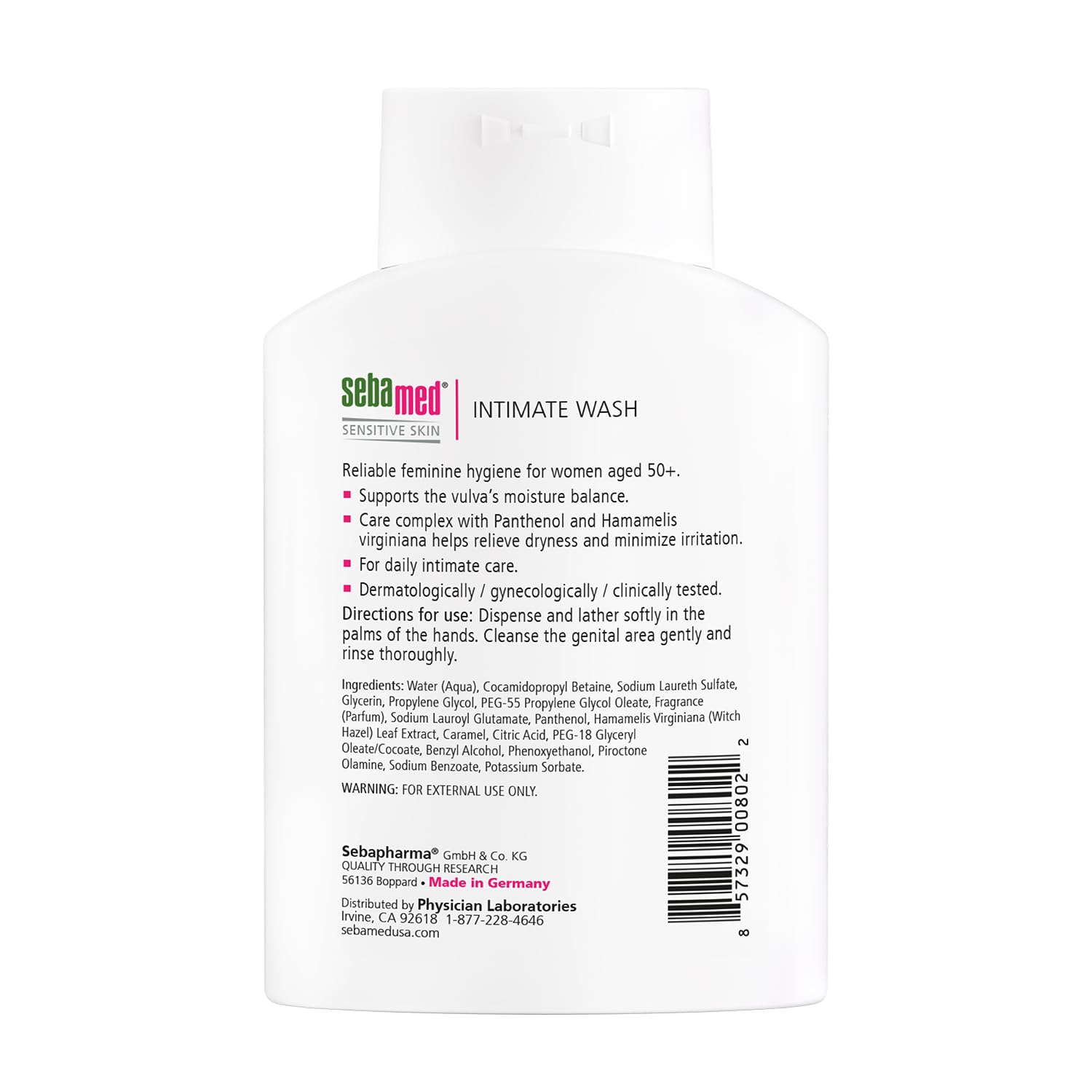 Sebamed Intimate Wash Gel pH 6.8 - Gentle Hygiene for Women Over 50, Natural Intimate Care