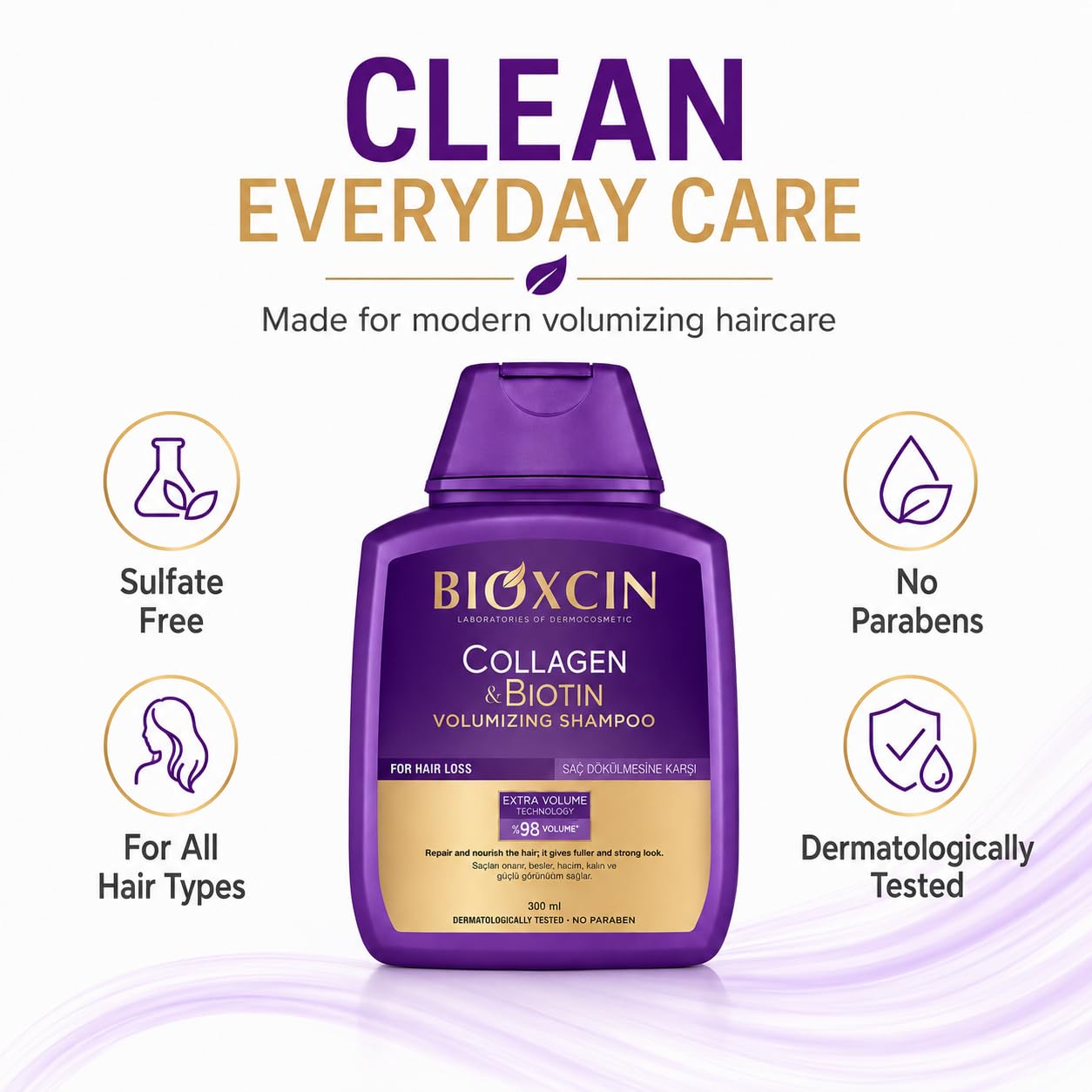 Bioxcin Collagen & Biotin Shampoo - Volume Boost | 300ml