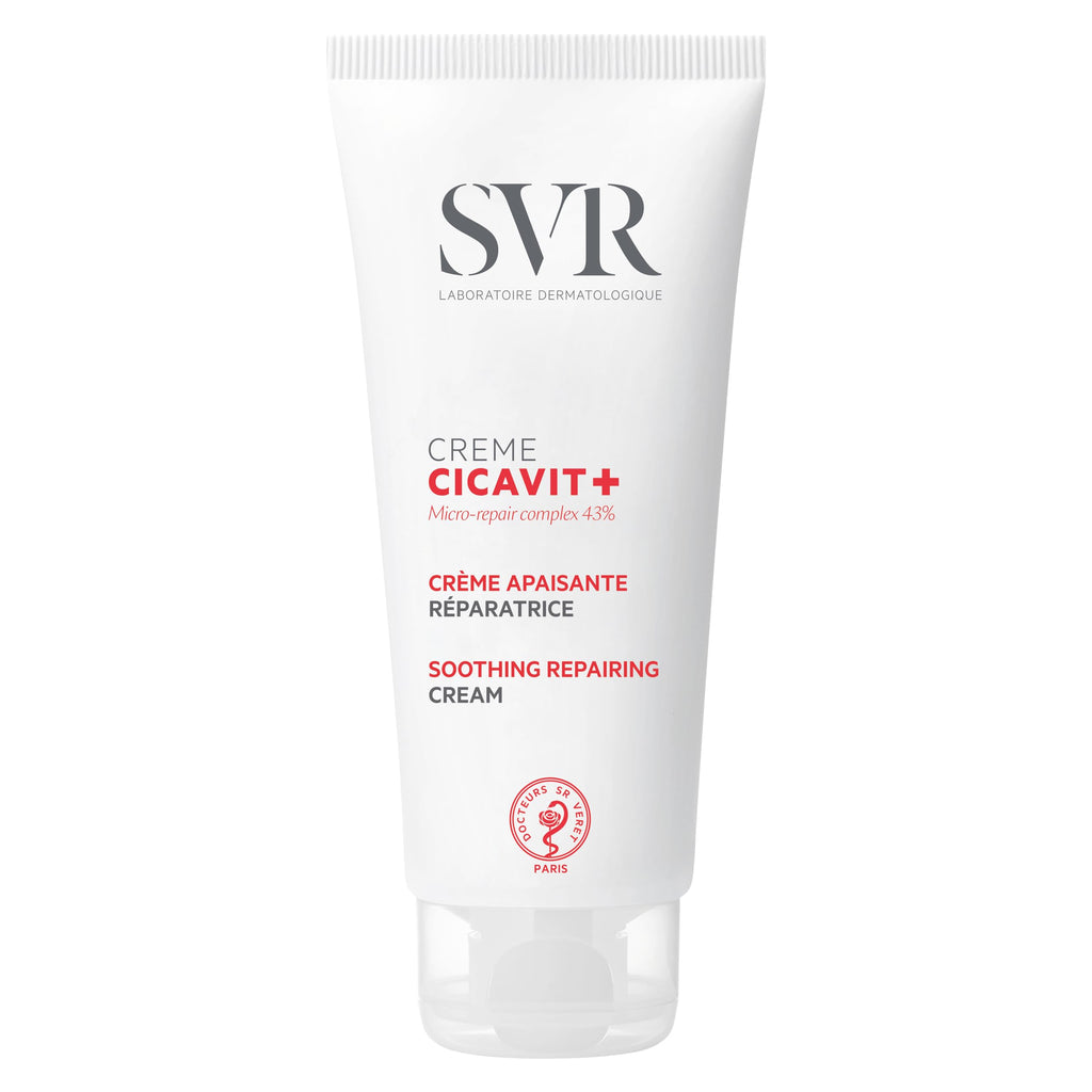 SVR Cicavit+ Creme 100ml - Soothing Moisturizing Cream for Irritated Skin, Non-Greasy, Suitable for Babies, Children, and Adults