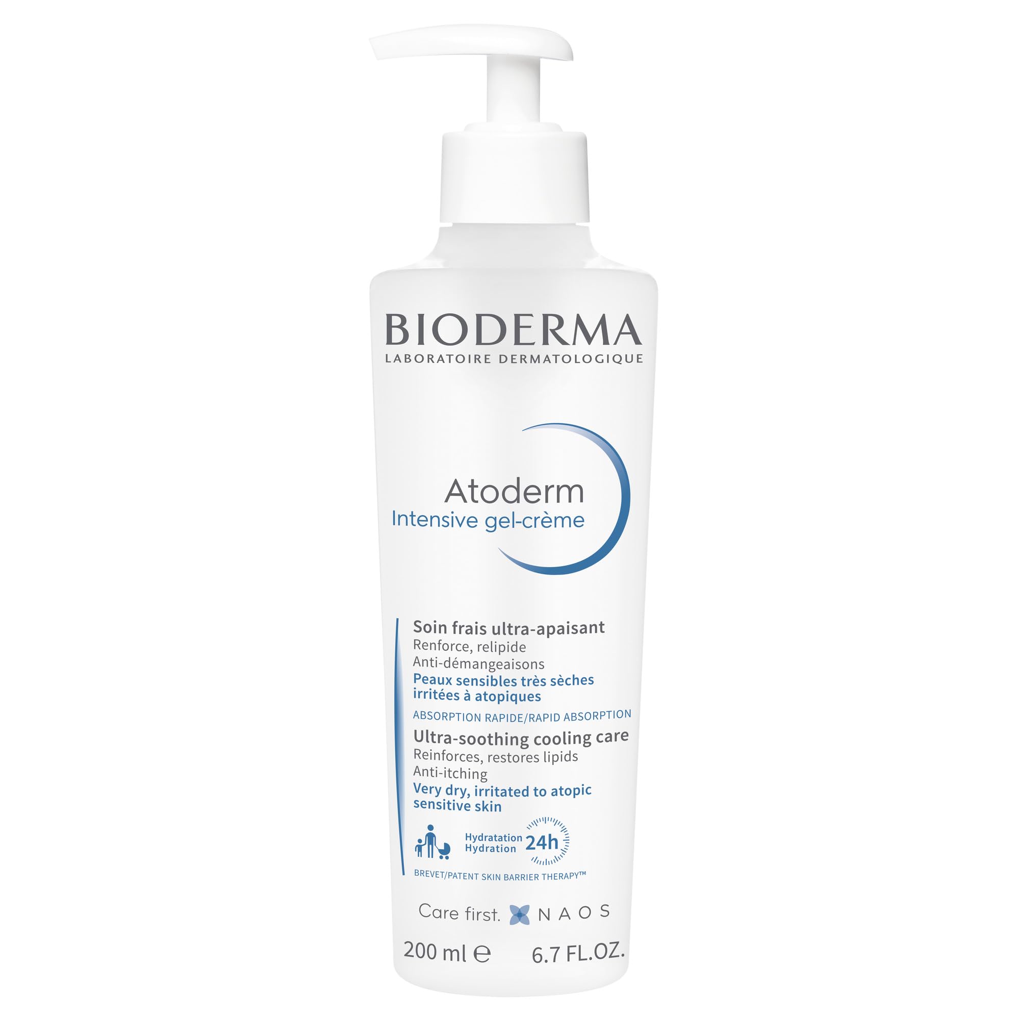 Bioderma Atoderm Intensive Gel Creme - Moisturizing Gel Cream for Dry Skin Relief, Gentle for Babies & Adults