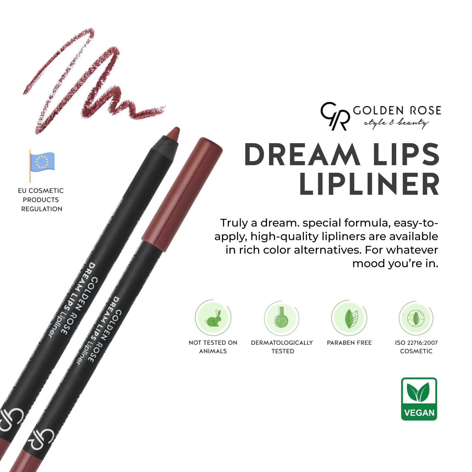 Golden Rose Dream Lips Lipliner 516 - Precise Lipliner for Defined Lips
