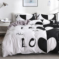 Printed Four-piece Eyelashes Bedding Set
