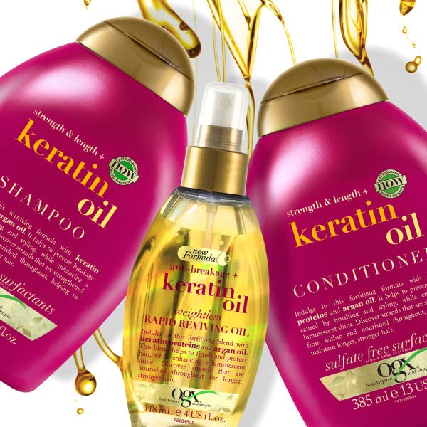 Organix Keratin Oil Conditioner - Sulfate-Free Hair Nourishment & Protection 13.01 fl oz