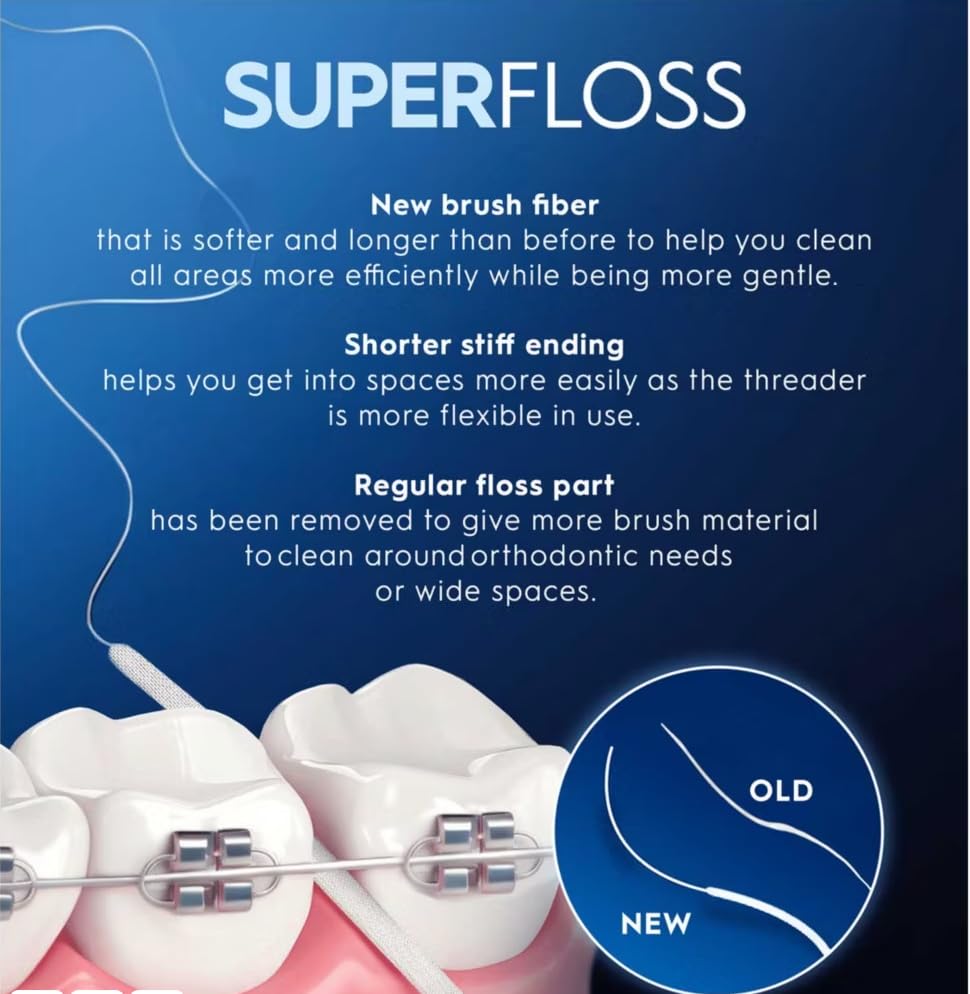 Oral-B Superfloss Dental Floss - Ideal for Braces & Implants