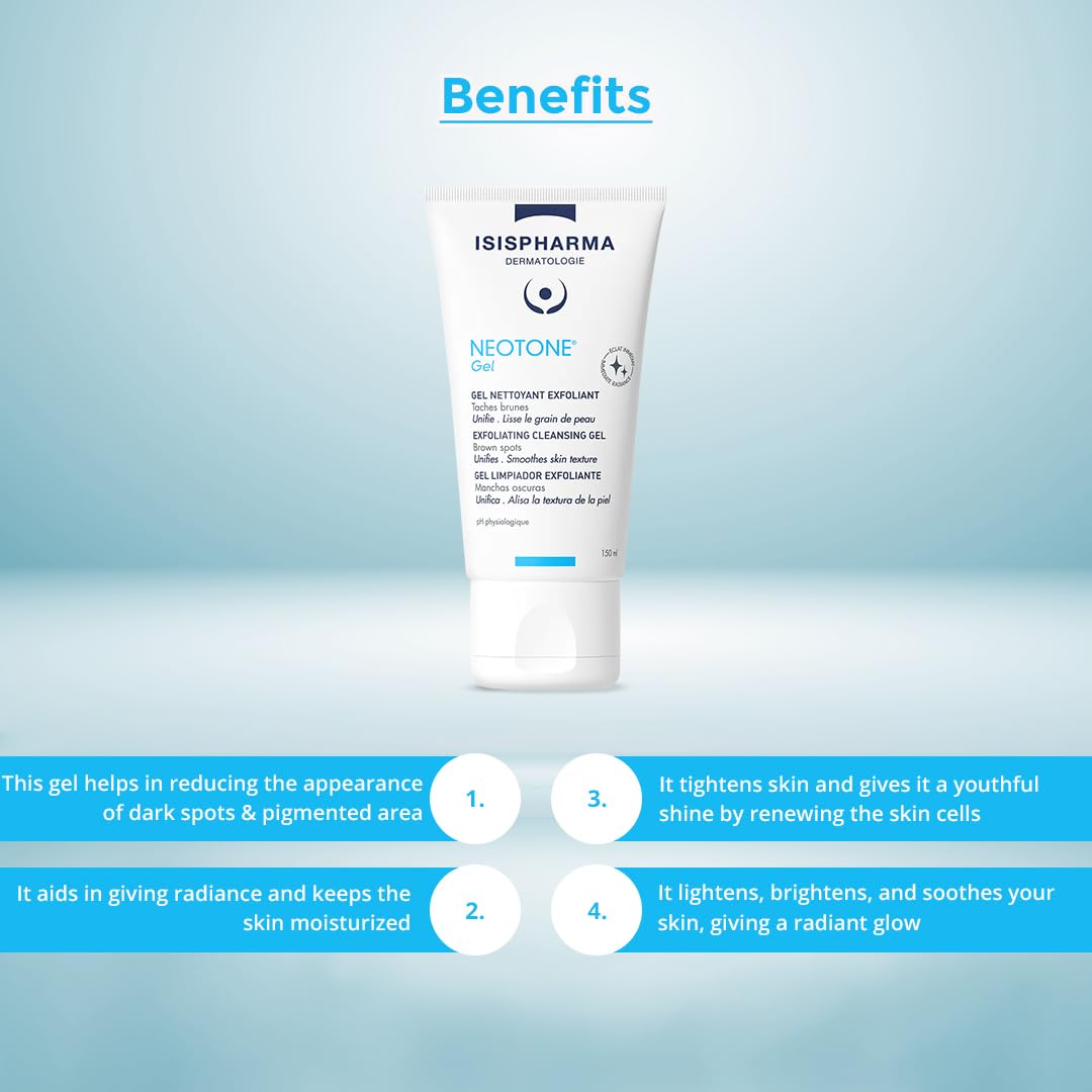 Isis Pharma Neotone Gel 150ml - Gentle Facial Cleansing for Sensitive Skin
