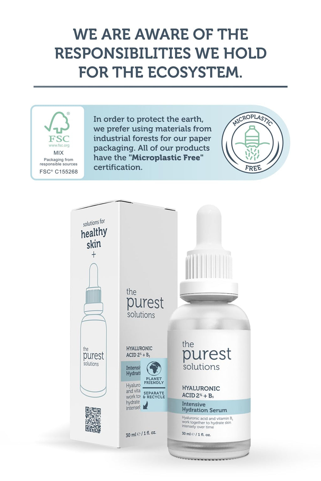 The Purest Solutions Intensive Hydration Serum - Hyaluronic Acid 2% for Hydrated, Radiant Skin