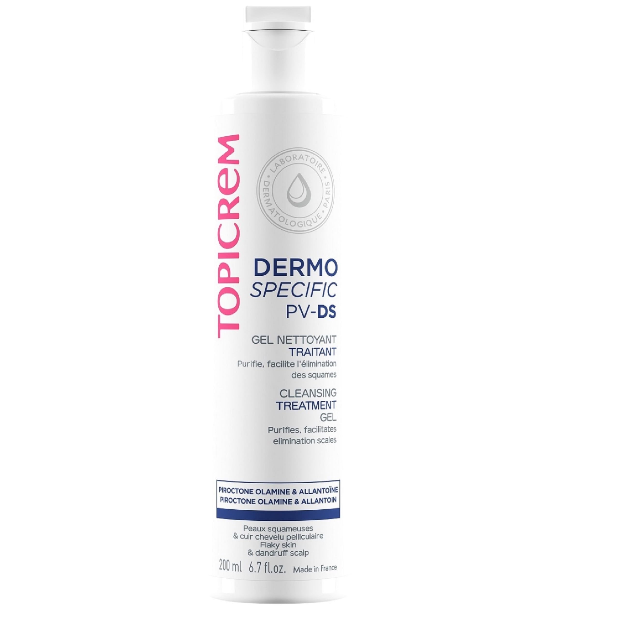 Topicrem PV/DS Cleansing Gel for Body and Hair - Gentle, Soothing, For Sensitive Skin & Scalp - 200ml