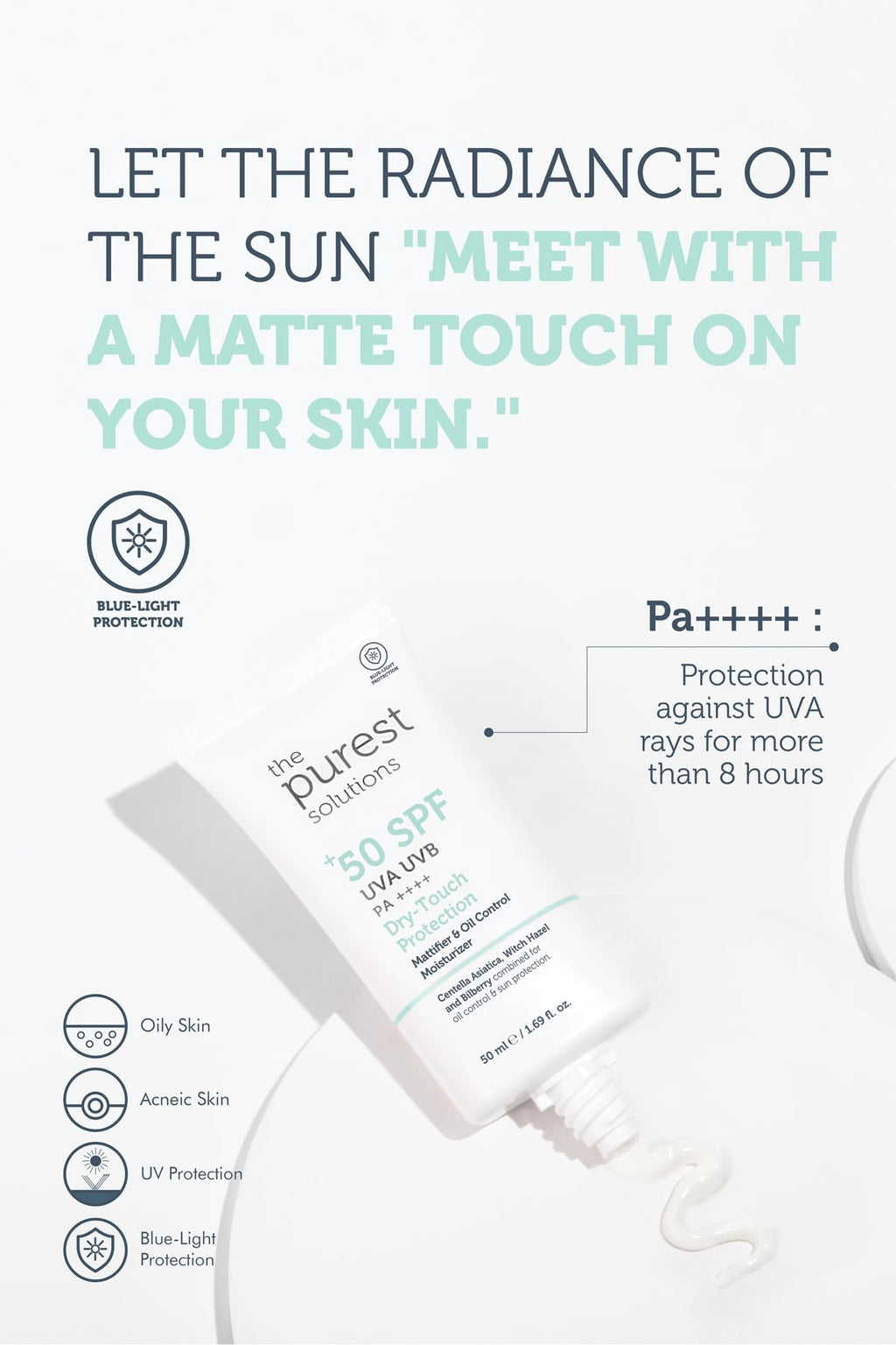 The Purest Solutions Matte Finish Sunscreen for Oily Skin 50 Spf Dry-touch Protection