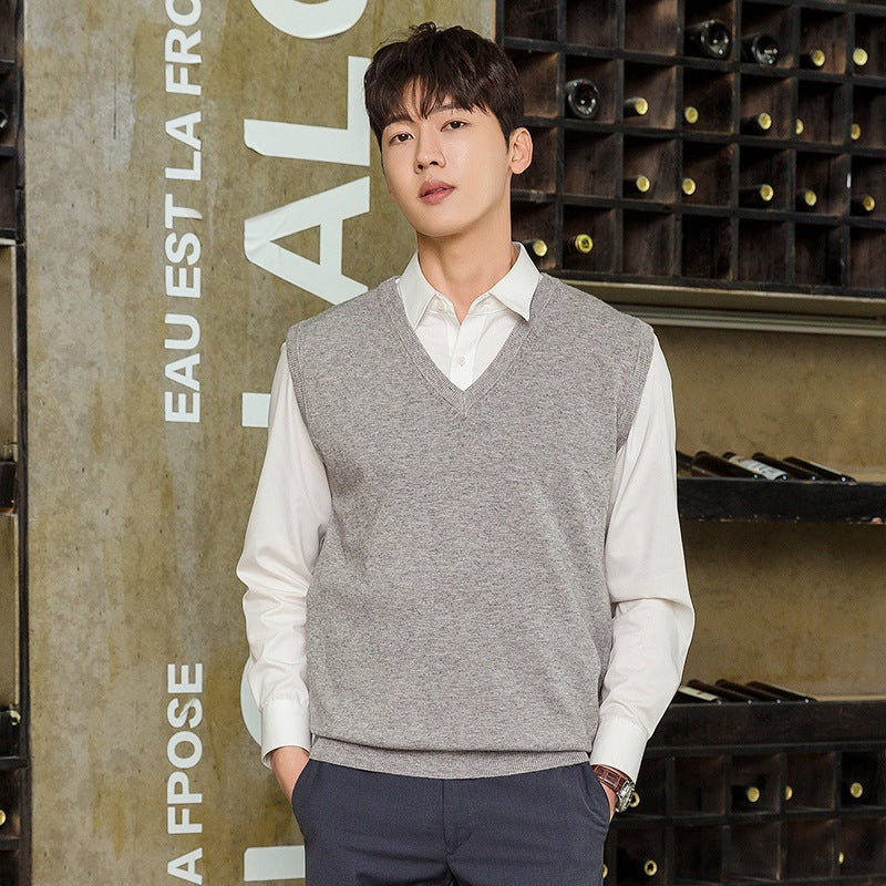 Pullover Knitting Men's Vest Autumn And Winter Clothing