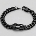 Stainless Steel Mens Leather Bracelet