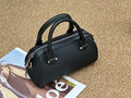 Cross-border Top-grain Leather Boston Pillow Bag, Single-shoulder, Crossbody Small Bag, Versatile Genuine Leather Women's Handbag