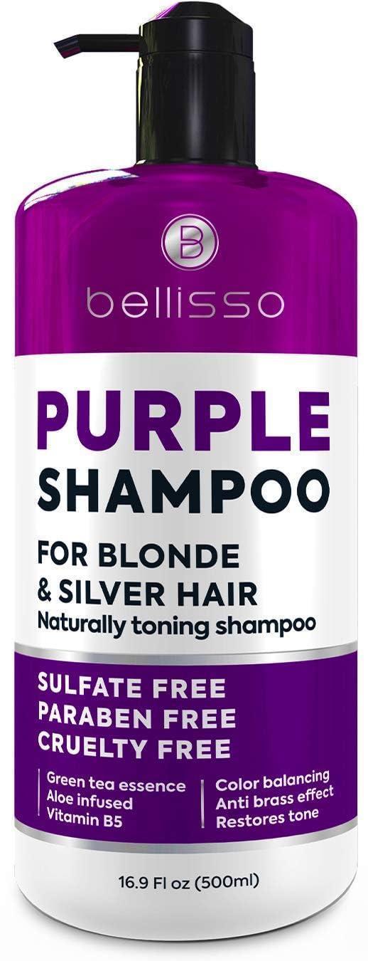 Purple Shampoo   Toner for Blonde Hair   For Color Treated Bleached Silver