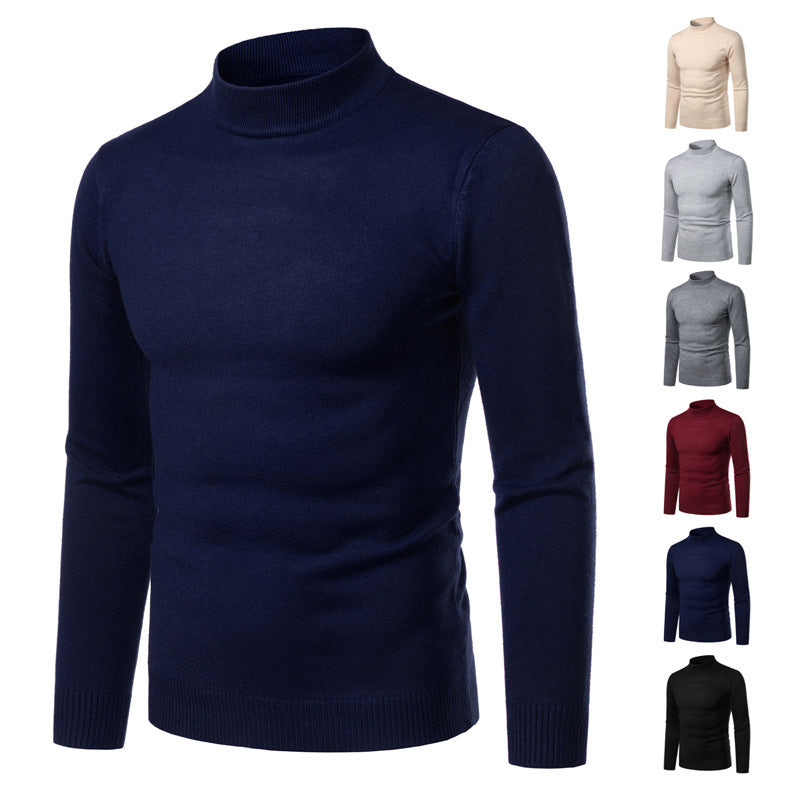Mens Casual Half-neck Pullover Sweater