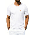 Men's Loose-fit Retro Simple Casual Crew-neck Short-sleeve T-shirt