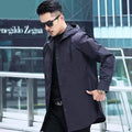 Mens Casual Mid-length Trench Coat