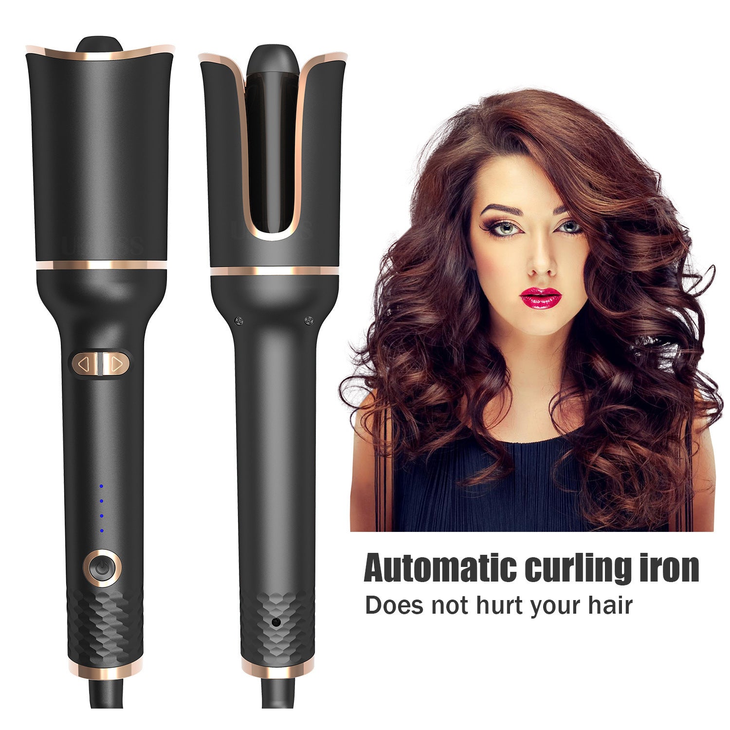 Black Automatic Spiral Curling Iron