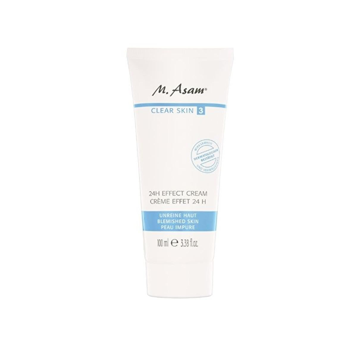M.Asam Clear Skin 24-Hour Facial Moisturizer: Hydrate, Soften & Protect Oily, Acne-Prone Skin with Grape Seed & Tea Tree Oil - 100ml
