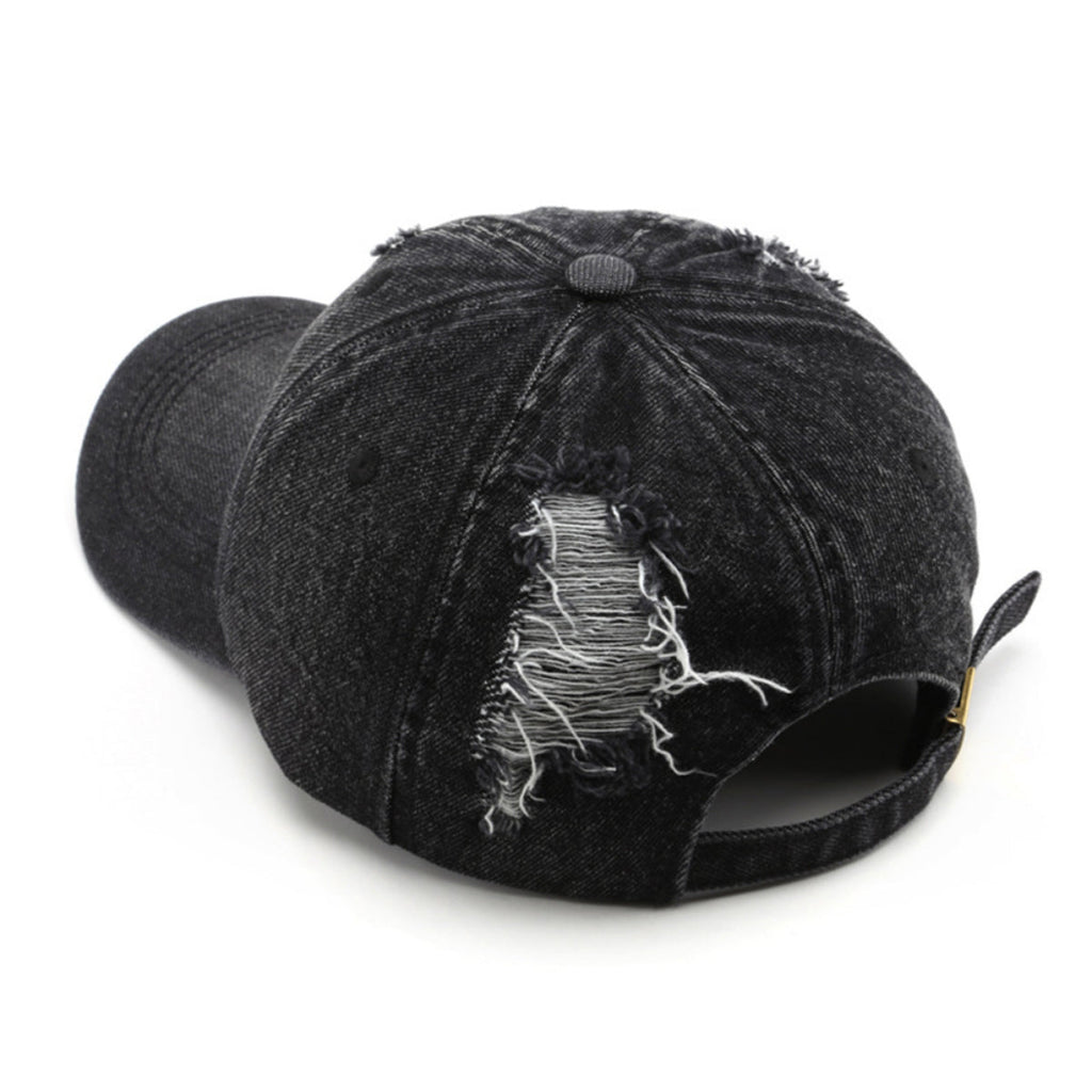 Men's And Women's Washed-out Holey Fashion Trend Baseball Caps Suitable For Outdoor And Street Hipsters To Wear Out. Retro And Unique Hats.