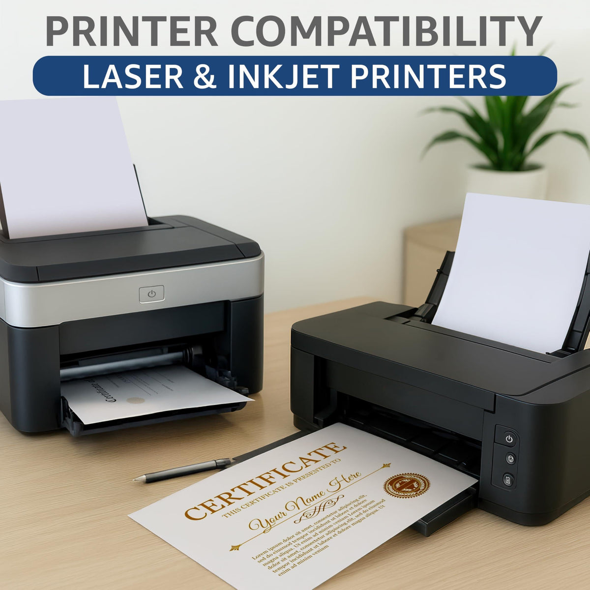 50 Certificate Paper 8.5 x 11 inch for Printing Blank Certificate Papers for Award Certificates Diploma Paper Premium White Award Papers Cardstock for AwardsCertificates Graduation