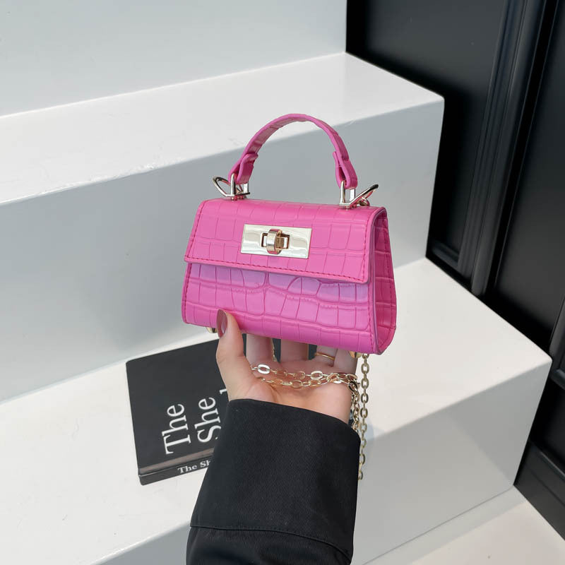Casual Small Square Handbag With Shoulder Strap