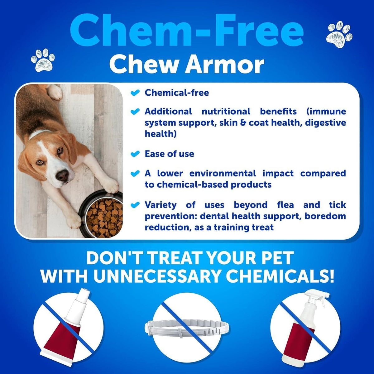 Flea and Tick Prevention for Dogs Chewables   Natural Flea Treatment