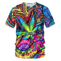 3D Psychedelic Floral Sweat-wicking T-shirt