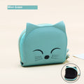 Women's Leather Card Holder with Cartoon Pendant