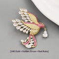 Fashionable Lightly Luxurious Micro-paved Zircon Bird Brooch