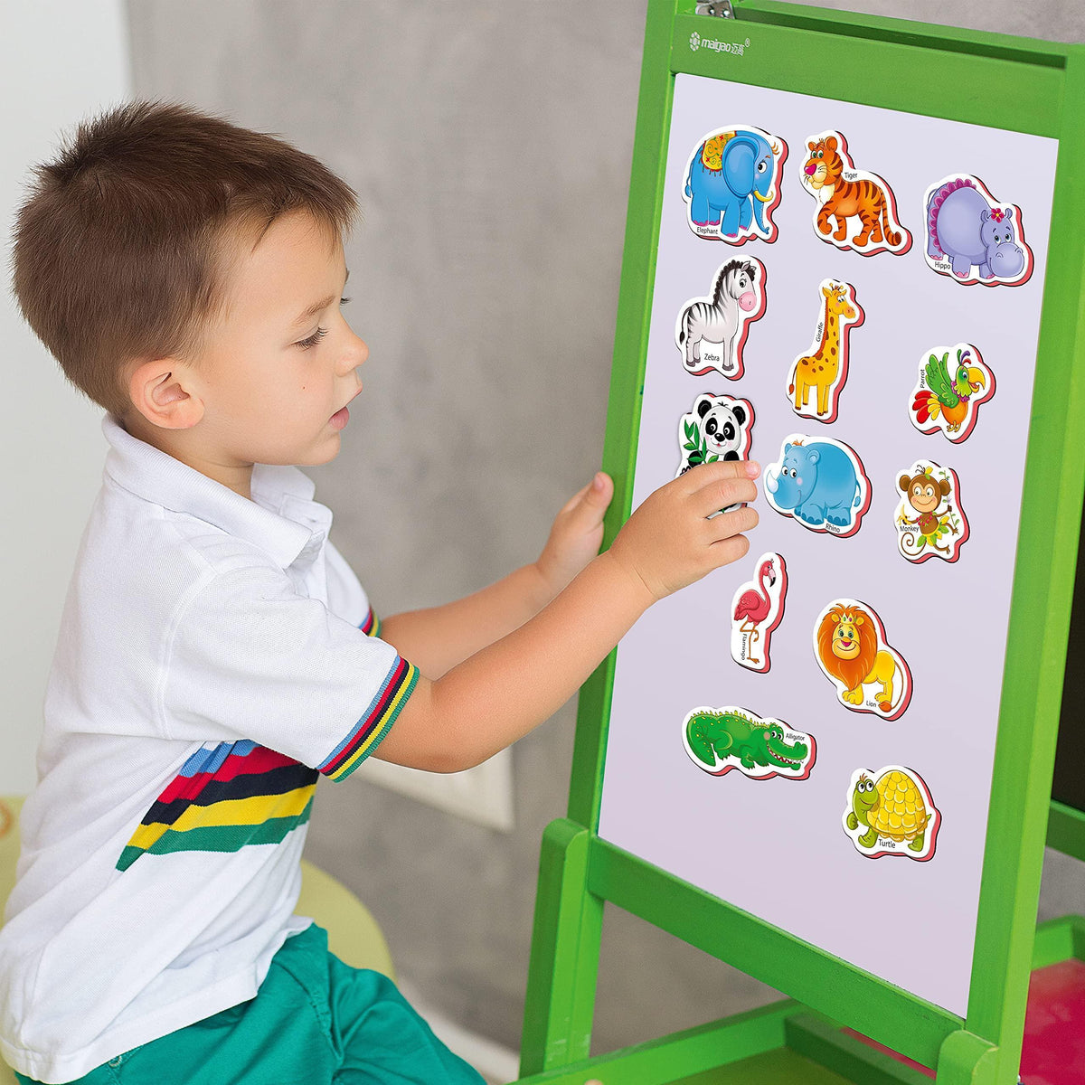 27 Fridge Magnets for Toddlers 13 years  Zoo Animals Foam Magnets for Kids