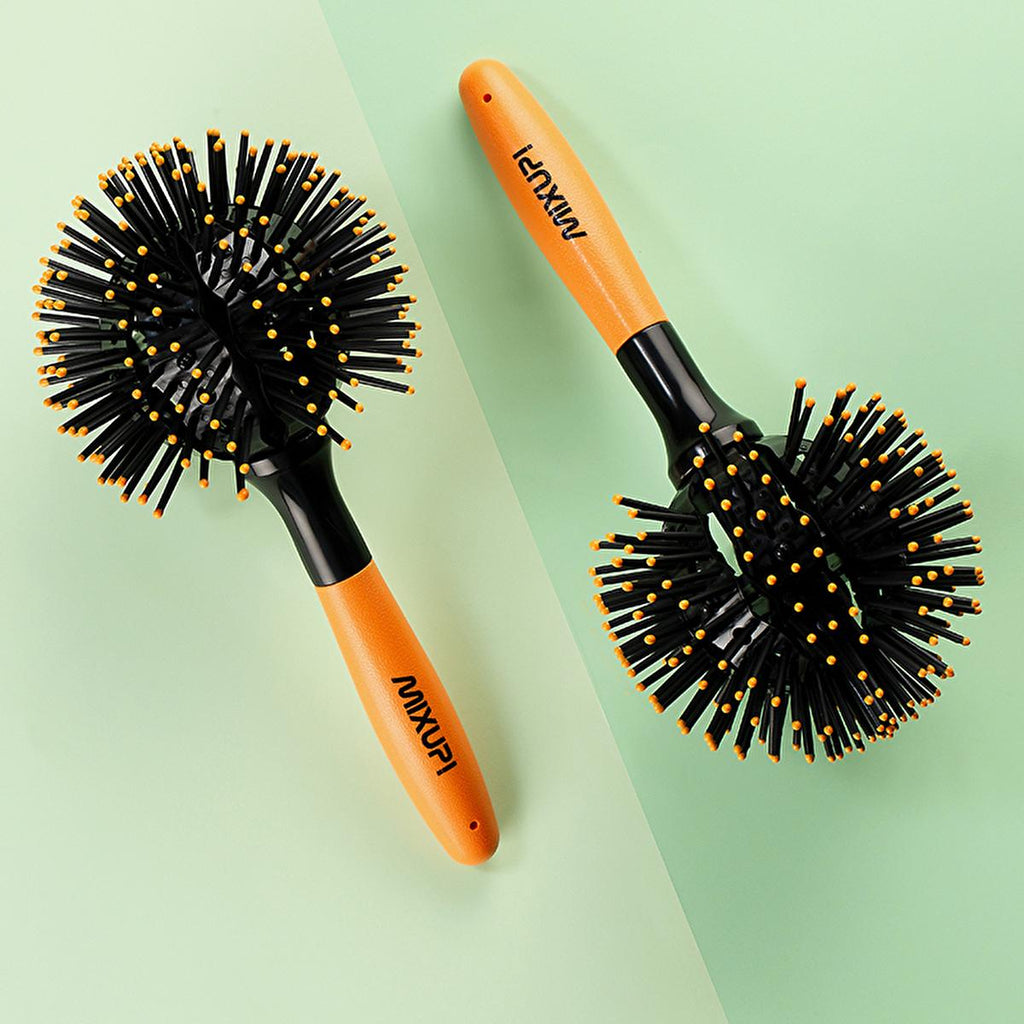 Mixup 3D Curling & Detangling Brush: Effortless Curls, Detangles & Massages Scalp - Vegan, Cruelty-Free Hair Brush