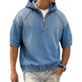 Sports Hoodie With A Half-zip And Hood