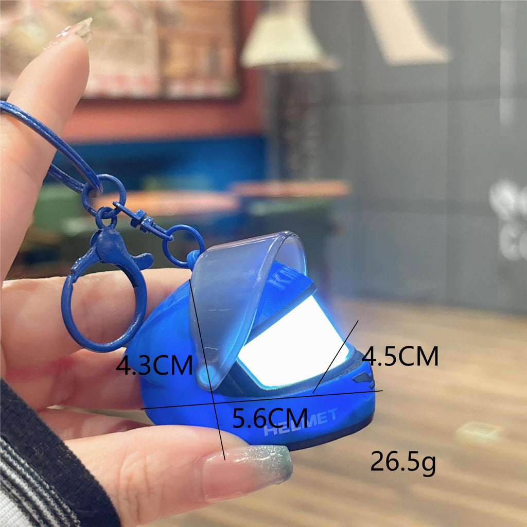 Creative Illuminated Helmet-shaped Keychain
