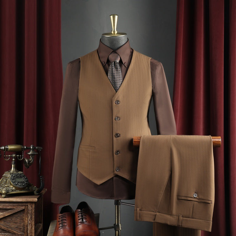 Stylish Casual And Sophisticated Striped Mens Suit Set